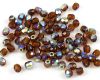 Glasschliffperlen  3mm dark Topaz AB - 100 St�ck