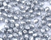 Glasschliffperlen  4mm Heavy Metal Silver - 100 St�ck