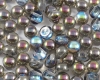 2-hole Cabochon 6mm Crystal Graphite Rainbow - 20 St�ck