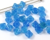 Silky Beads 2-hole 6x6mm Sapphire marbled - 25 St�ck