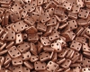Quadra Tile Beads Matte Metallic Copper - 5g