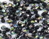 Glasschliffperlen  4mm Jet Vitrail Medium - 100 St�ck