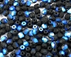 Glasschliffperlen  4mm Jet AB Mat - 100 St�ck