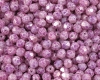 Glasschliffperlen  4mm Snow White Pink Opak Spots - 100 St�ck