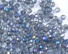 Facettierte Kristallperlen rund 4mm Blue-Gray AB - 50 St�ck