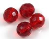 Glasschliffperlen 12mm Rot Siam - 5 St�ck