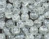Crack Glasperlen Rundperlen 10mm Crystal - 15 St�ck