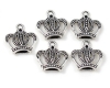 Metallanh�nger Krone antiksilber - 5 St�ck