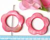 Perlmutt Bl�ten aus Muscheln 29 mm Rosa - 10 St�ck
