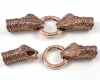 Schlangenkopf Verschluss �  9mm Antikkupfer - 1 St�ck