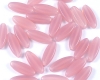 Glasperlen Oval flach 16 x 6mm Rosa opal - 10 St�ck