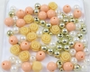 Perlenmix Apricot/Gold Kunststoff - 1 Packung