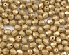 Glasschliffperlen  6mm Light Gold Mat - 25 St�ck