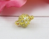Magnetverschluss � 10mm Goldfarben + Strass - 1 St�ck