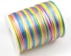 Satinkordel, Flechtkordel 2mm Multicolor - 5 Meter