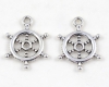 Metallanh�nger Steuerrad antiksilber - 2 St�ck