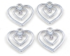 Herzanh�nger mit Strass-Stein - 2 St�ck