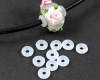 Gummi- Perlenstopper, O-Ringe wei� - 10 St�ck