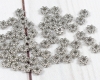 Metallspacer Daisy  4mm Platinsilber - 100 St�ck