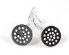 Ohrbrisur mit Siebplatte 12mm hellsilberfarben - 1 Paar (2 St�ck