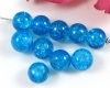 Crack Glasperlen 10mm Aqua Blue - 20 St�ck
