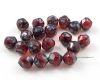 F.P. Nugget / Baroque Balls 8mm Travertin Ruby - 20 St�ck