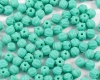 Rundperlen Melon Beads 3mm Opaque Turquoise Mat -  65 St�ck