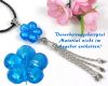 Silverfoil Lampwork Bl�te T�rkis - 1 St�ck