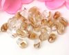 Glasperlen Oliven  9mm twisted Kristall-Braun-Beige - 35 St�ck