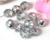 Glasschliffperlen 10mm Crystal Silver - 10 St�ck