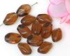 #Glasperlen Nugget 13 mm Topaz - 10 St�ck