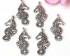 Anh�nger Seepferdchen 23 mm Metall antiksilber - 10 St�ck