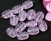 Glasperlen Oval flach 10mm Rosa - 10 St�ck - P