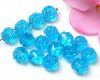 Glasperlen Rosebud 7 mm Aqua - 25 St�ck