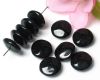 Glasperlen Disc 12mm Schwarz - 15 St�ck