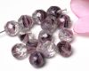 Glasschliffperlen  8mm Kristall Lila Einschluss - 15 St�ck