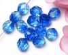 Glasschliffperlen  8mm Blau Bicolor - 10 St�ck