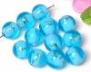 Lampwork Perlen Flitter Aqua - 10 St�ck