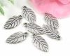 Metallanh�nger Blatt antiksilber - 10 St�ck