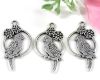 Anh�nger Papagei Metall antiksilber - 10 St�ck