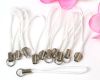 Anh�ngerschlaufe, Handystraps, Handyschlaufe - Wei� - 10 St�ck