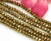 Facettierte Rondelle 4x6mm Metallic Gold Bronce - 50 St�ck