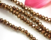 Facettierte Rondelle 4x6mm Metallic Bronce - 50 St�ck