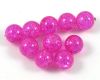 Crack Glasperlen Rundperlen10mm Pink/Fuchsia - 20 St�ck