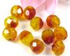 Glasschliffperlen  8mm Amber-Red opal - 10 St�ck