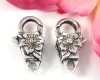 Designer-Karabiner Flower 25mm antiksilber  - 1 St�ck