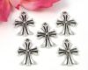 Metallanh�nger Kreuz antiksilber - 10 St�ck