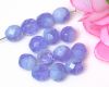 Glasschliffperlen  8mm Flieder opak + transparent - 15 St�ck