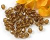 Glasschliffperlen  4mm Smoked Topaz Bronze Lined - 65 St�ck
