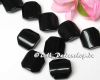 Glasperlen Quadrate 21mm Schwarz - 5 St�ck